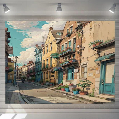 DecorBites™ Love Street Landscape Wall Hanging Tapestry for Bedroom Decor