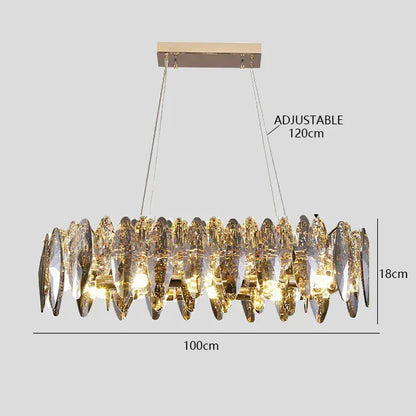 DecorBites™ Crystal Dimmable LED Pendant Lights: Modern Indoor Artistic Hanging Lamps