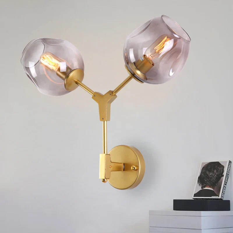 DecorBites™ Black Gold Glass Wall Lamps for Modern Home Decoration Lighting