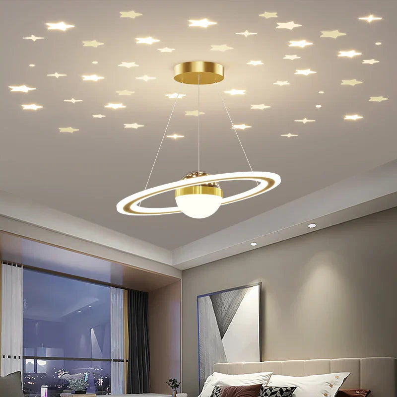 DecorBites™ LED Gypsophila Chandelier for Modern Living Room Decor - Crown Ceiling Pendant Light