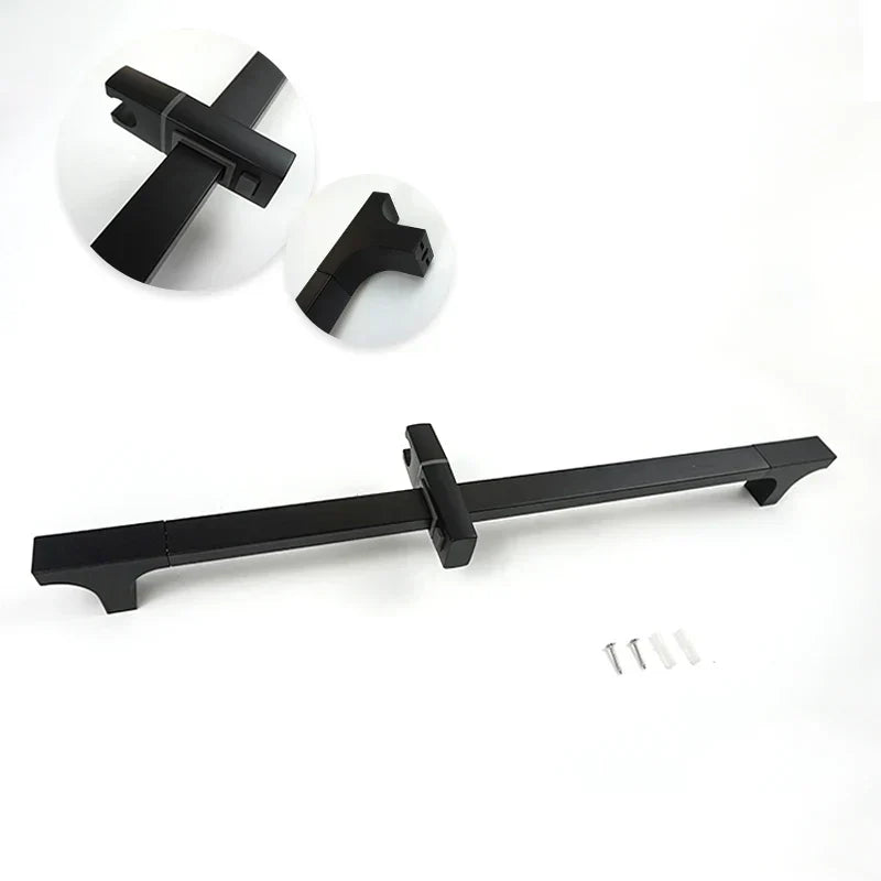 DecorBites™ Black Shower Slider Adjustable Rail Set 3 Functions Simple Style 1.5M Hose