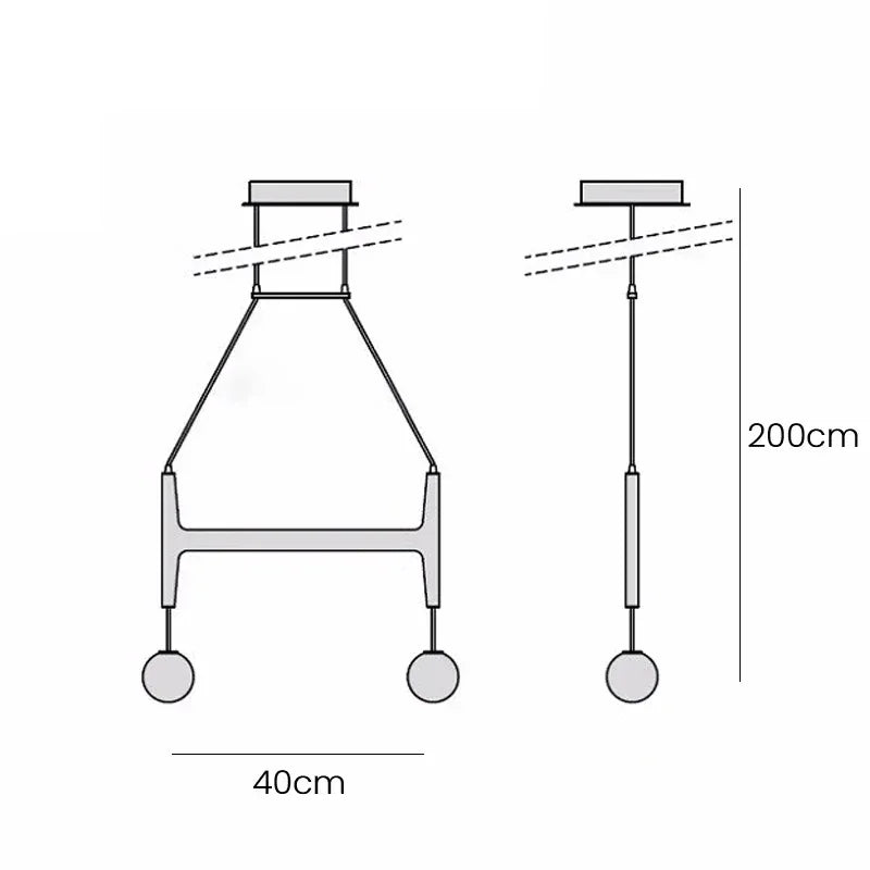 DecorBites™ ASTRA Wood Pendant Light Multi Head LED Chandelier Interior Decor Lamp