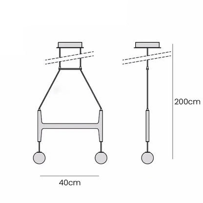 DecorBites™ ASTRA Wood Pendant Light Multi Head LED Chandelier Interior Decor Lamp