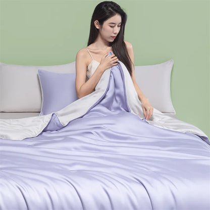 DecorBites™ Cool Feel Summer Quilt: Grade A Ice, Extra Soft, Quick Drying Quilted Blanket