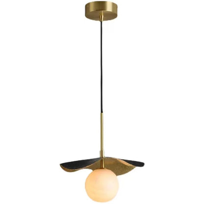DecorBites™ Copper Bedside Chandelier with Natural Marble Ball for Dining Room, G9 Bulb Lighting