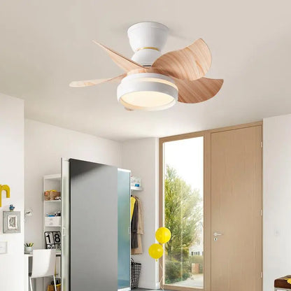 DecorBites™ 22" Ceiling Fan with Light & Remote Control, Small Mini Kids Room Fan in Pink/White/Black/Yellow