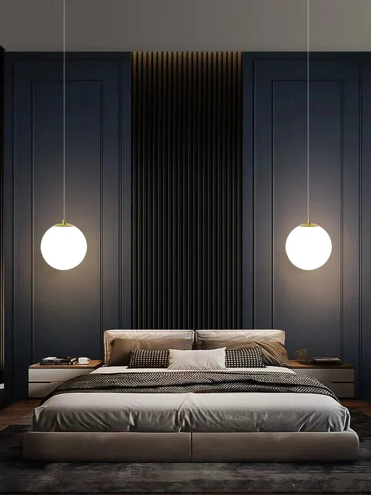 DecorBites™ Gold Glass LED Pendant Chandelier for Dining Room and Bedroom
