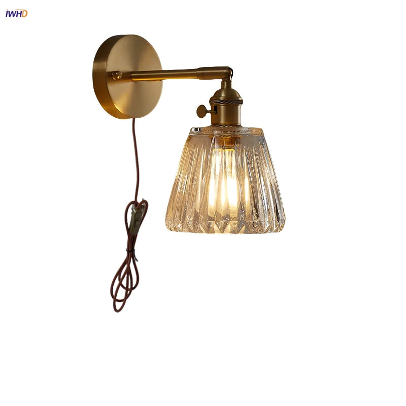 DecorBites™ Clear Glass Copper Knob LED Wall Lights | Modern Nordic Design