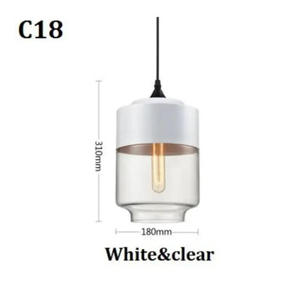 DecorBites™ Black Glass Pendant Light Fixture for Modern Indoor Decor and Dining Room