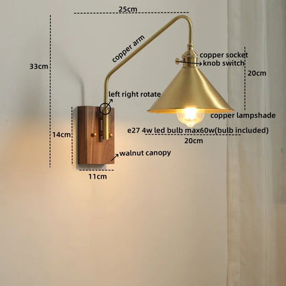 DecorBites™ Copper Ceramic LED Wall Lamps Modern Style for Bedroom Living Room Bar