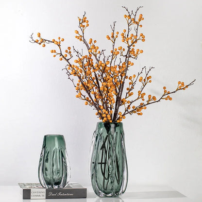 DecorBites™ Crystal Vase: Elegant Glass Flower Pot Home Decor and Terrarium Arrangement
