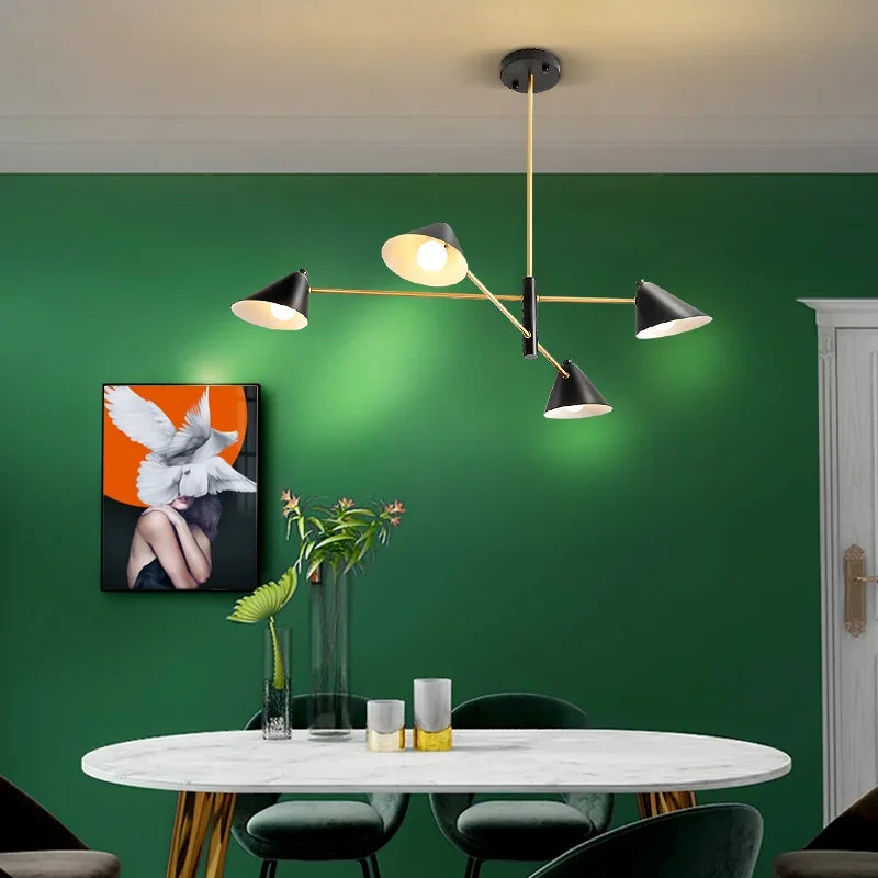DecorBites™ Cone Pendant Light: Minimalist Art Chandelier for Home Living Dining Room