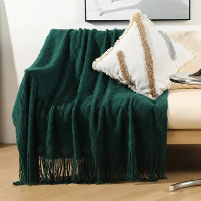 ™ Knitted Woolen Blanket - Cozy Home Accent and Travel Essential