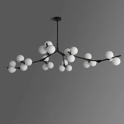 DecorBites™ Black Gold LED Glass Ball Chandelier for Living Room, Kitchen, Bedroom Décor
