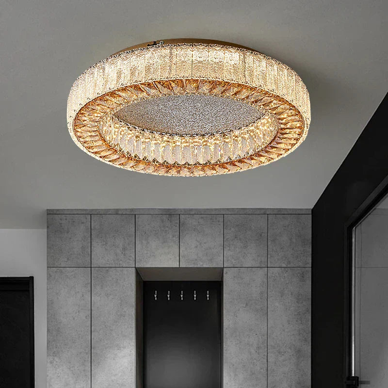 DecorBites™ Crystal Ceiling Lamp: Luxury Postmodern Design for Living Room & Bedroom