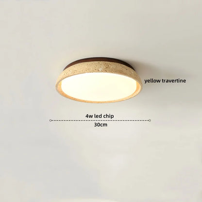 DecorBites™ Acryl Travertine LED Ceiling Lights - Modern Natural Stone Ceiling Lamp