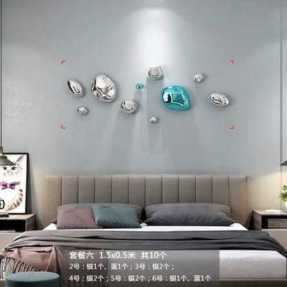 DecorBites™ 3D Gold Stone Wall Hanging Ornaments for Stylish Room Decor