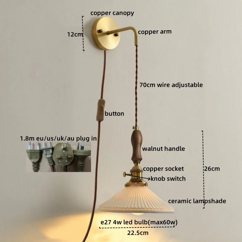 DecorBites™ Copper Ceramic LED Wall Lamps - Nordic Modern Design