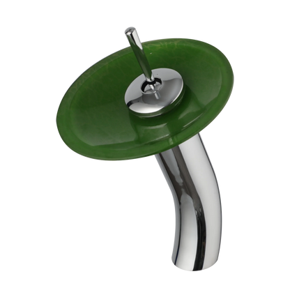 DecorBites™ Glass Rocker Handle Basin Faucet, Waterfall Mixer Taps, Chrome Finish