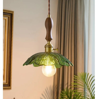 DecorBites™ Green Leaf LED Pendant Lamp for Home and Cafe Decor