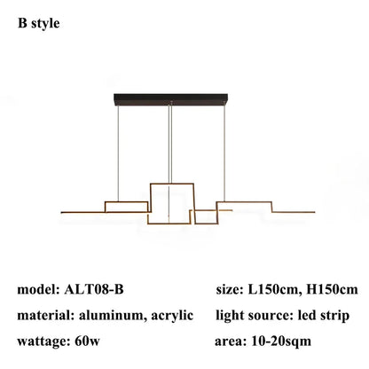 DecorBites™ Geometric LED Pendant Lights for Dining Room Kitchen Bar Home Decor