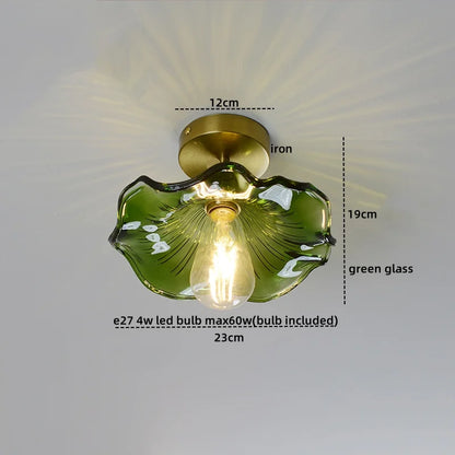 DecorBites™ Glass Copper Nordic Ceiling Lamp for Living Room & Balcony.