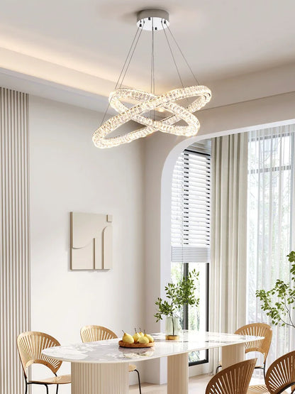 DecorBites™ Crystal Chandelier Ring - Elegant Light Luxury for Living Room, Dining Room & Bedroom