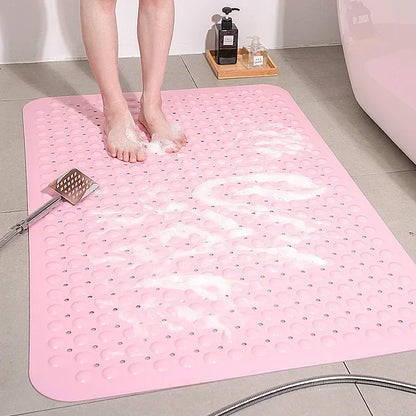 DecorBites™ Large Non-Toxic Non-Slip Bath Mat with Suction Cups for Safety and Comfort