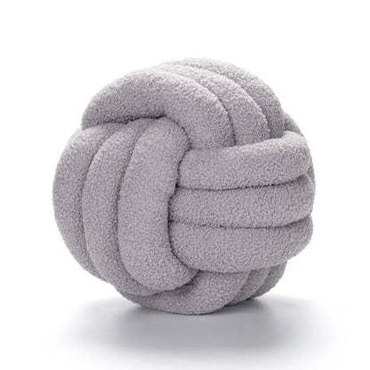 DecorBites™ Boucle Knotted Circle Soft Pillows - Home Decorative Round Ball Throw Plush Pillows