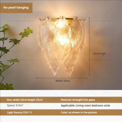DecorBites™ Luxe Crystal Glass Wall Lamp for Aisle, Living Room, Bedroom & Corridor Lighting
