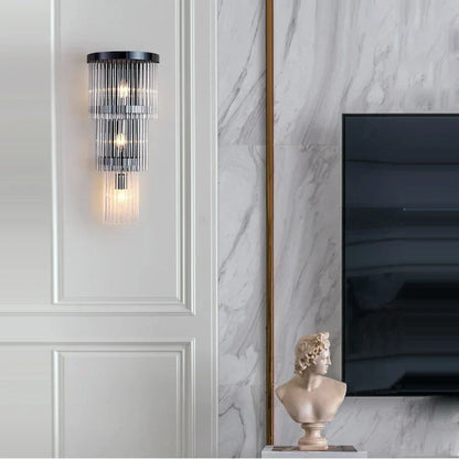 DecorBites™ Crystal Wall Lamp: Modern Light Luxury for Living Room, Bedroom, and Corridor.