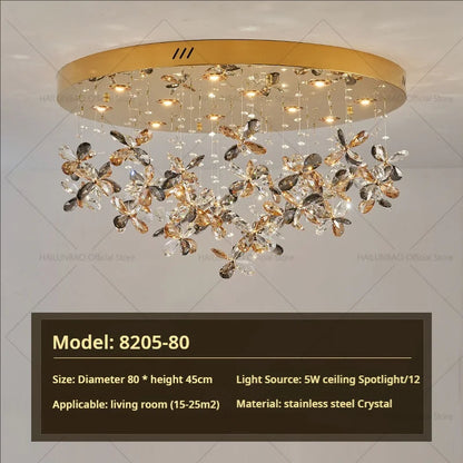 DecorBites™ Crystal Chandelier 2024 | Postmodern Luxury Dining Room Bedroom Kitchen Island Light