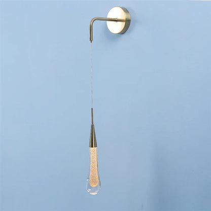 DecorBites™ Crystal Droplet Wall Lamp: Nordic Luxury LED Art Deco Light for Modern Living Room