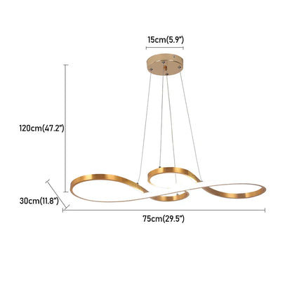 DecorBites™ Acrylic LED Chandelier Pendant Light Minimalist Ceiling Lamp for Modern Decor