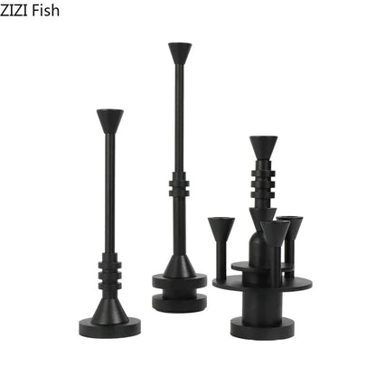 DecorBites™ Frosted Metal Candle Holder for Romantic Dining Table Decor