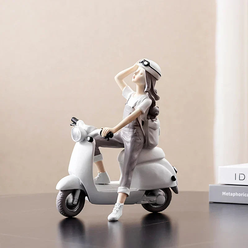 DecorBites™ Kawaii Girl Figurine Sculpture for Room Decor and Desk Accessories