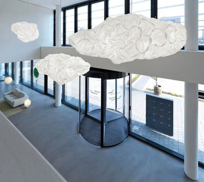DecorBites™ Cloud White Pendant Light: Rice Paper Ball Lampshade for Kitchen Island, Restaurant & Kids Room