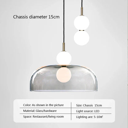 DecorBites™ Glass Ball Pendant Light for Duplex Stairwells, Living Room, Bedroom, and Staircase Decor