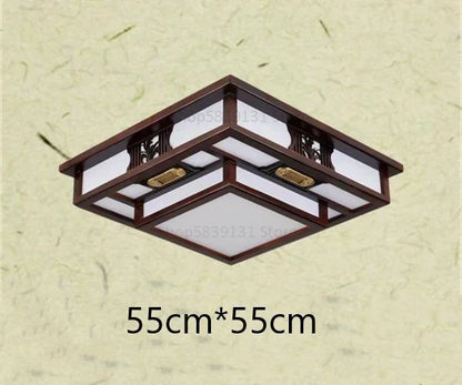 DecorBites™ Antique Style Solid Wood Led Ceiling Light for Living Room Bedroom & Study