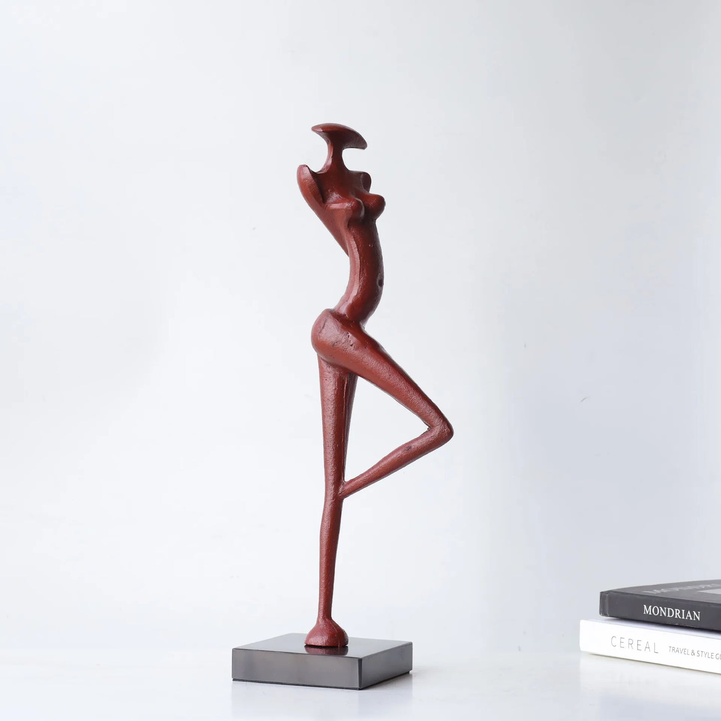DecorBites™ Abstract Black Metal Female Figure Sculpture Home Decor Accessory