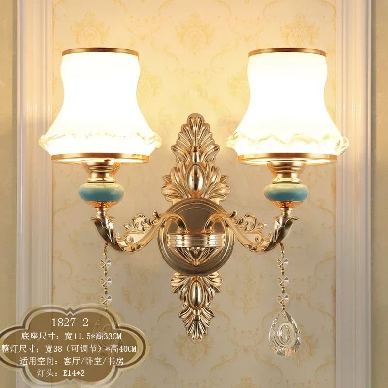 DecorBites™ Crystal Wall Sconce Bedroom Lamp Indoor Modern Lighting Europen Style