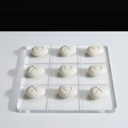 DecorBites™ Acrylic Tic-Tac-Toe Chessboard Set with Resin Pieces
