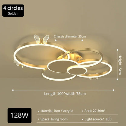 DecorBites™ Butterflies Ceiling Light: Modern Luxury Home Lighting Fixture