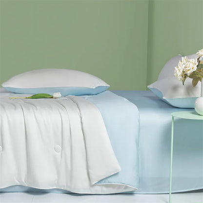 DecorBites™ Cool Feel Summer Quilt: Grade A Ice, Extra Soft, Quick Drying Quilted Blanket