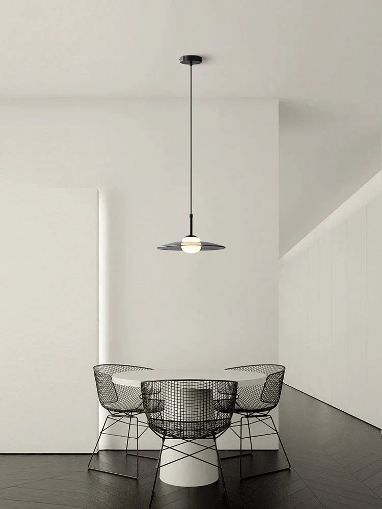 DecorBites™ Glass Pendant Lamp for Bedside with Copper Accents