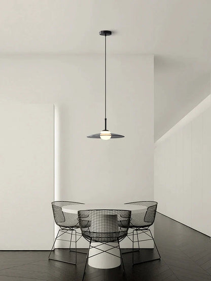 DecorBites™ Glass Pendant Lamp for Bedside with Copper Accents