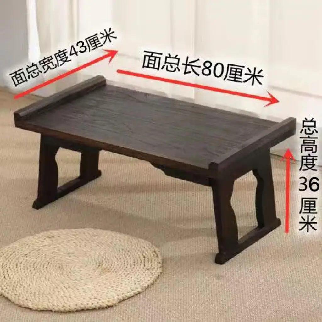 DecorBites™ Antique Chinese Style Solid Wood Table for Hanfu Shoots & Tea Time