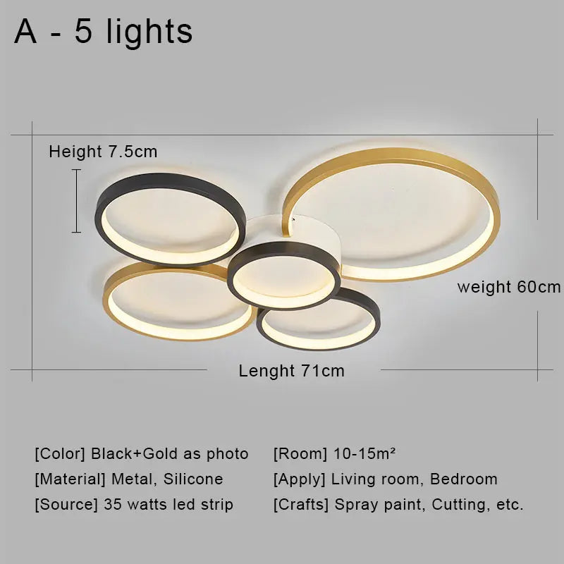 ™ LED Ceiling Chandelier Remote Control Living Room Bedroom Kitchen Lamp White