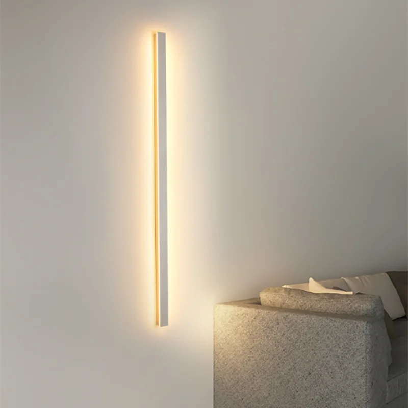 DecorBites™ LED White Wall Lamp: Modern Minimalist Design for Bedroom, Living Room, and TV Background.