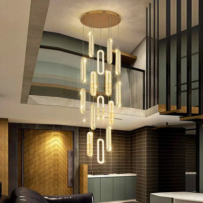 DecorBites™ Crystal Chandelier Dining Room Pendant Lights Ceiling Lamps Luxe Indoor Lighting